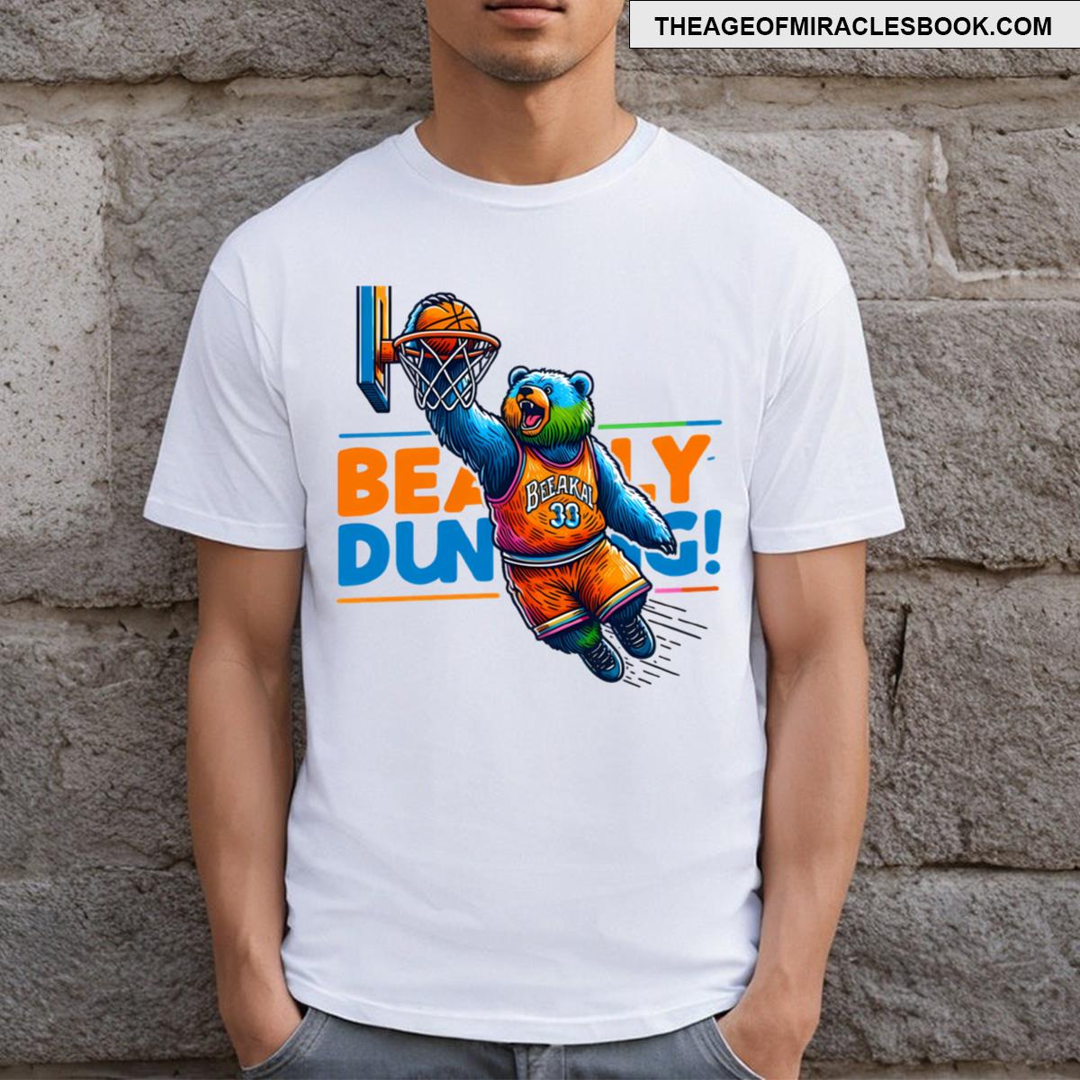 Basketball Bear Slam Dunk Bear Ly Dunking T-shirt