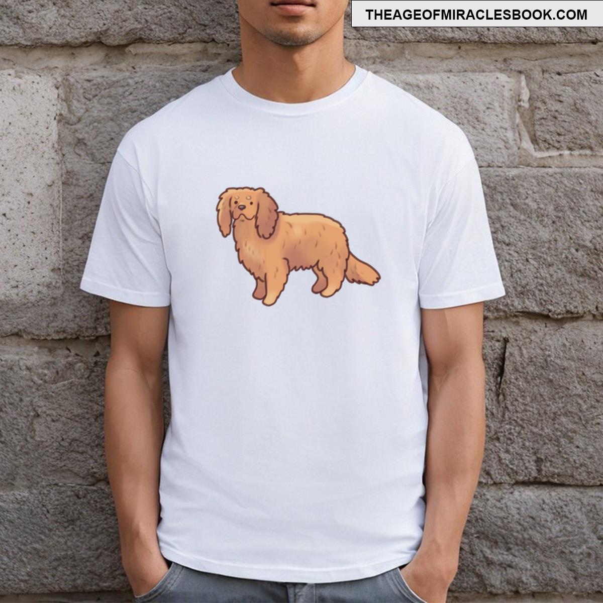 Cavalier King Charles Spaniel Dog Drawing T-shirt
