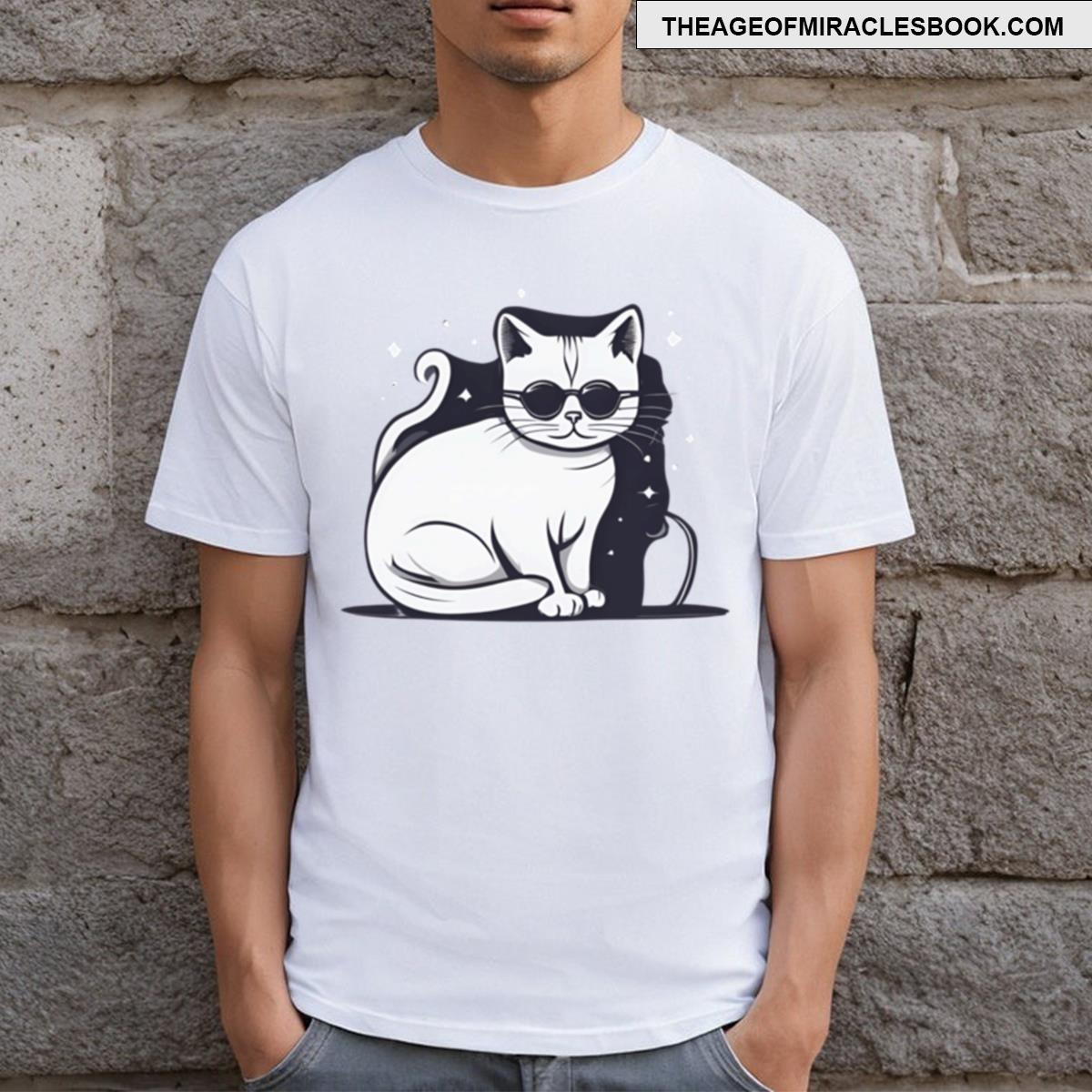 Funny Mysterious Star Cat T-shirt