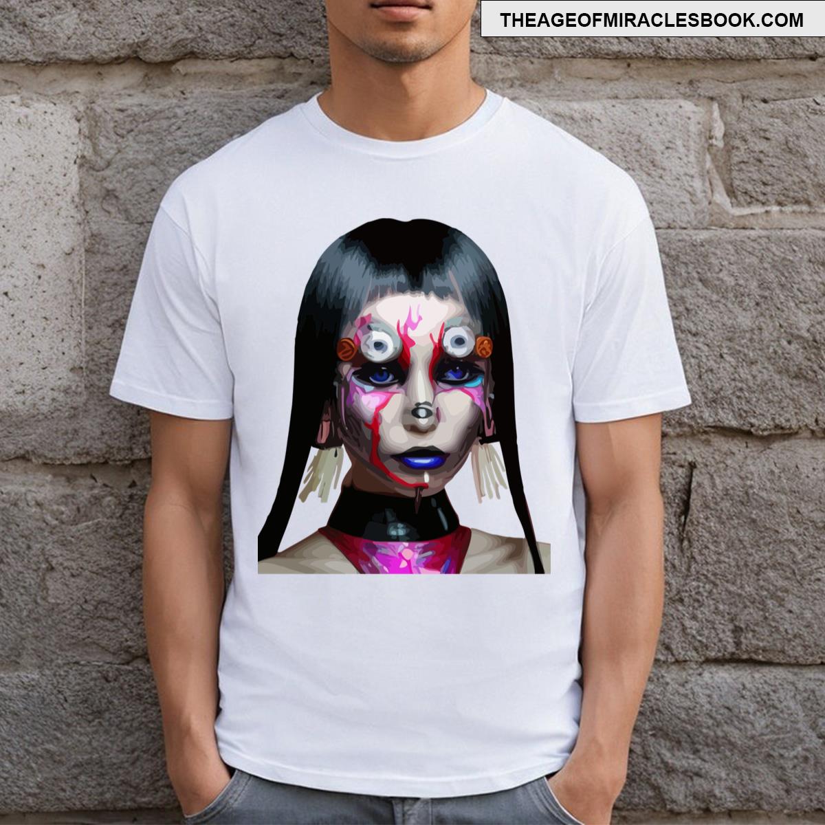 Gothic Sinister Cyber Trans Human Geisha Model T-shirt