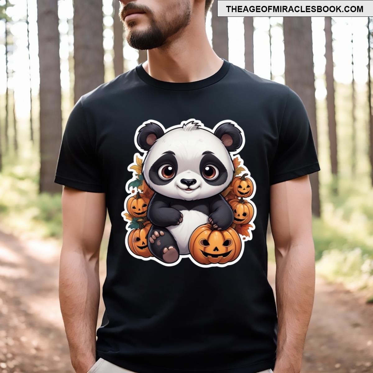 Halloween Cartoon Panda T-shirt