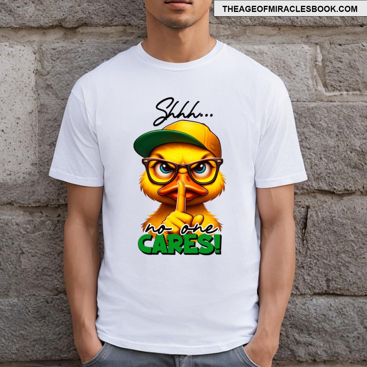 No One Cares Duck Design T-shirt