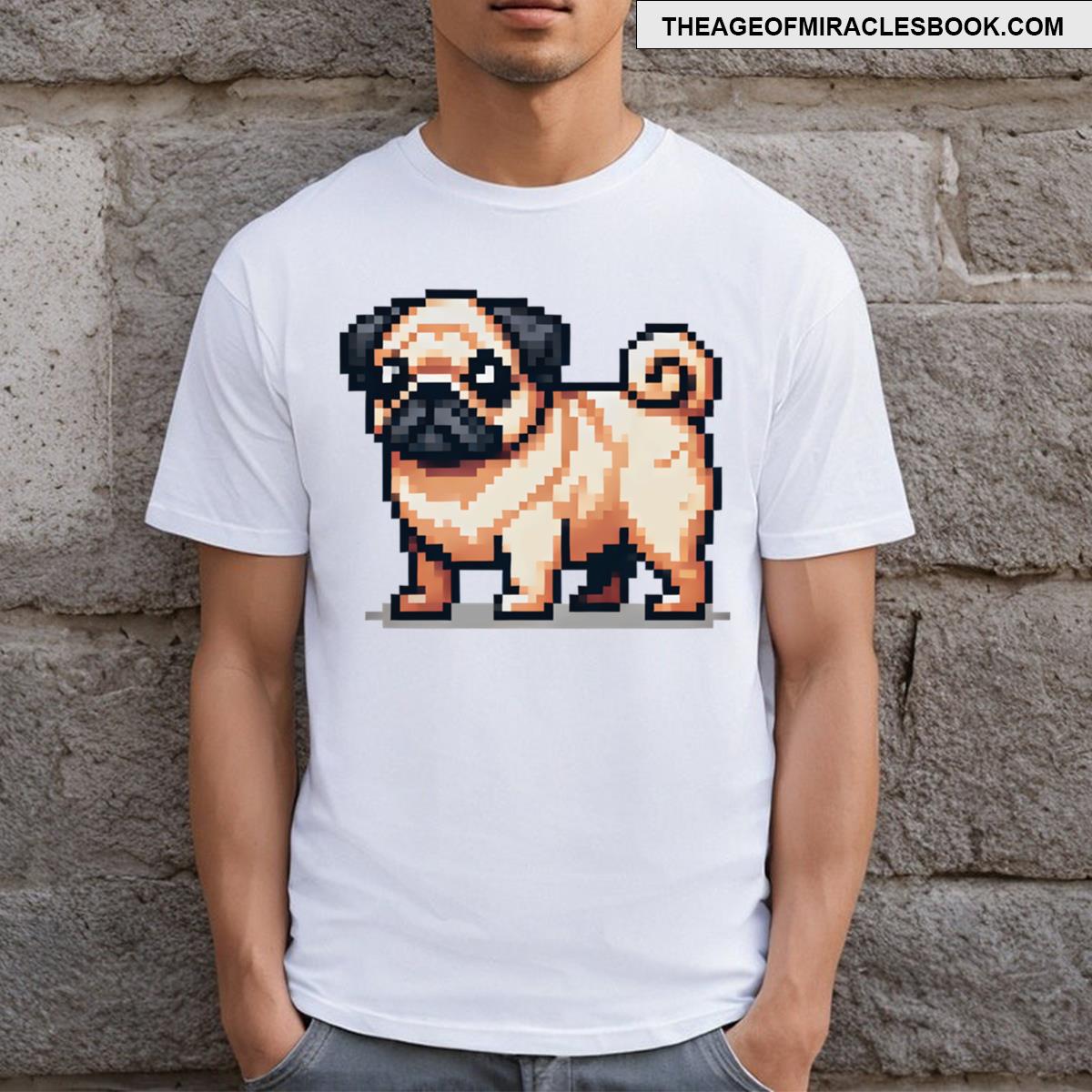 Pixel Pug Puppie T-shirt