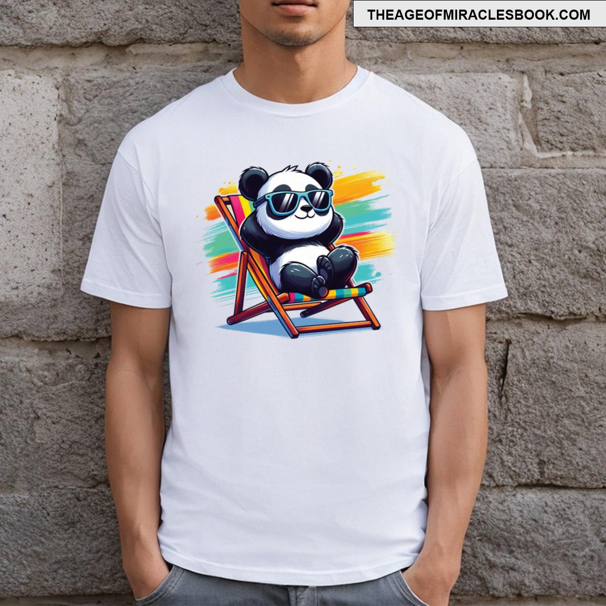 Relaxed Panda On Vacation T-shirt