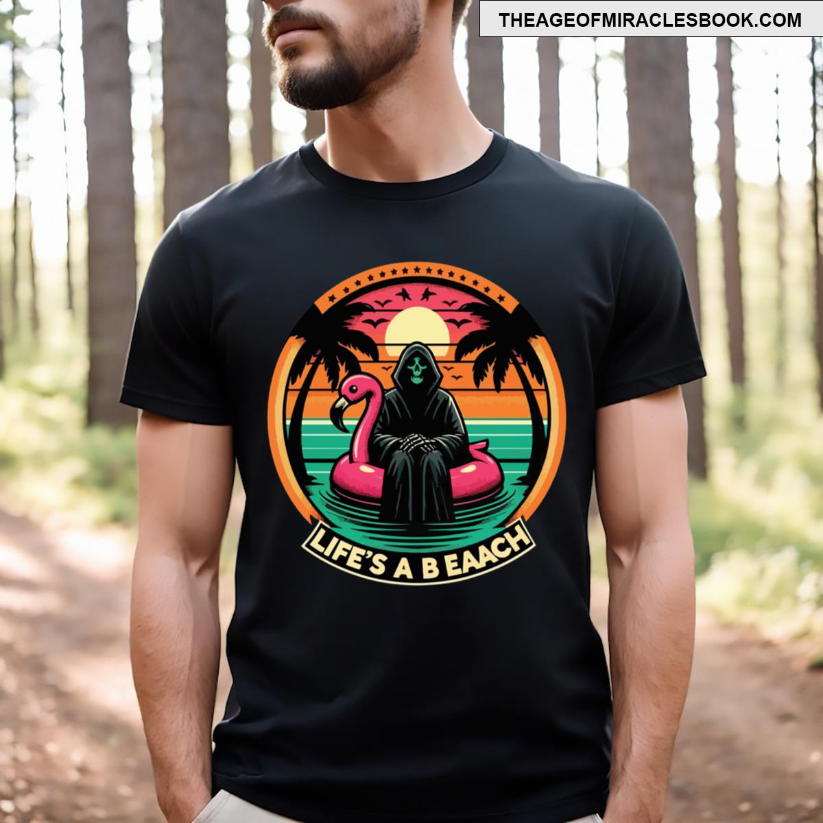 Vibrant Flamingo Float With A Twist T-shirt