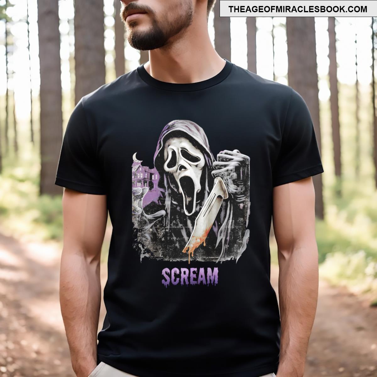 Vintage Ghostface Scream Knife T-shirt