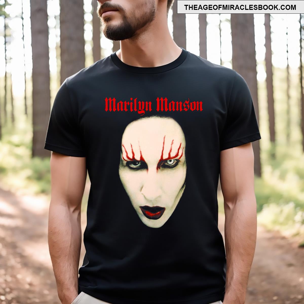 Marilyn Manson – Big Face Red Lips T-shirt