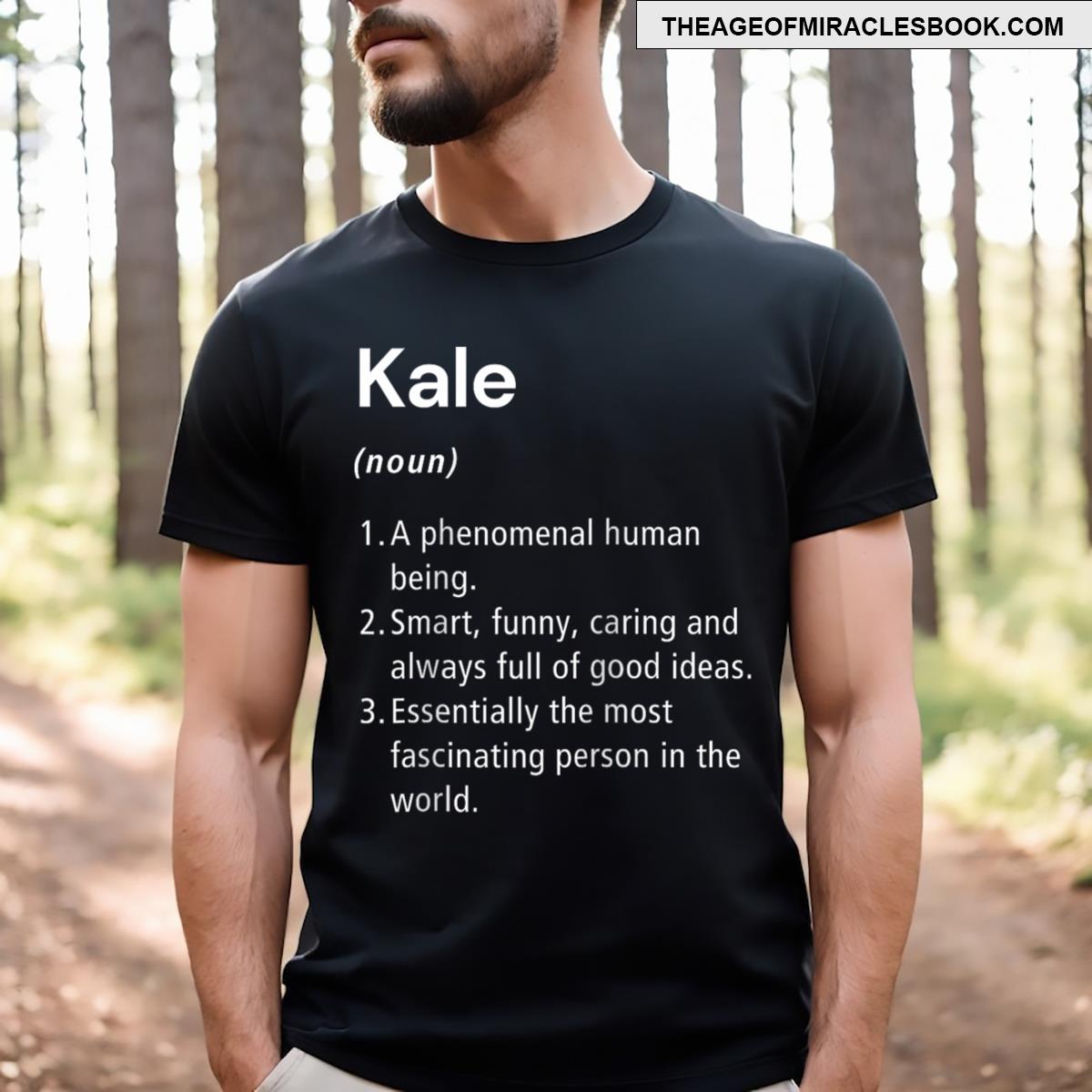 Kale Name Definition Funny Dictionary Raglan Baseball Tee T-shirt