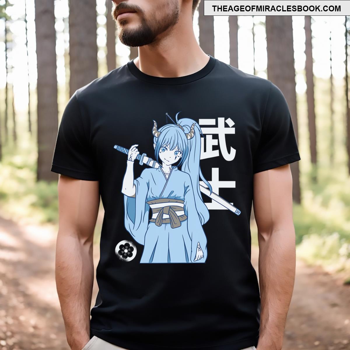Anime Samurai Girl With Tattoos T-shirt