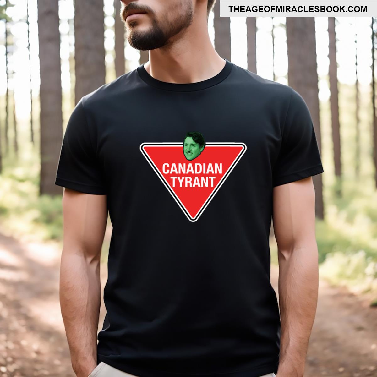 Canadian Tyrant Funny Meme White Text Essential T-shirt