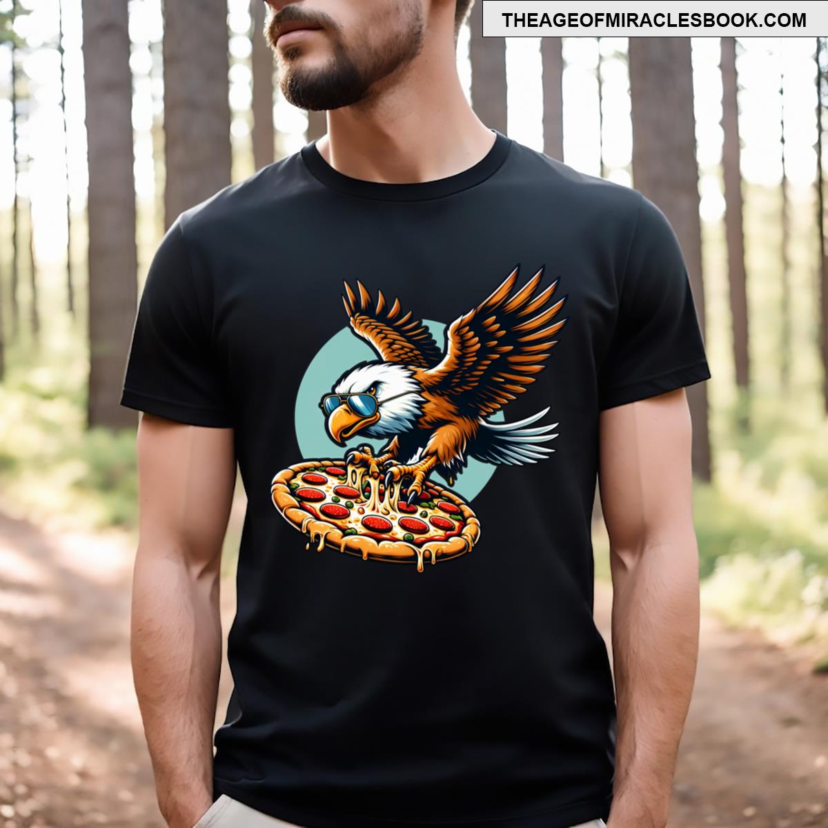 Funny Eagle Loves Pizza T-shirt