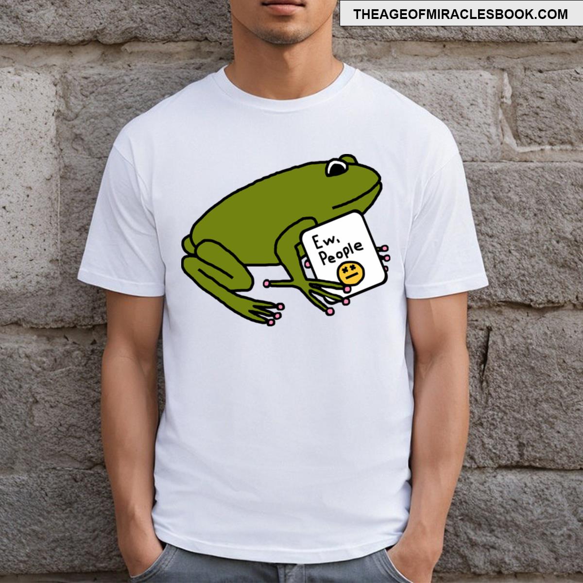 Green Frog Says Ew People T-shirt