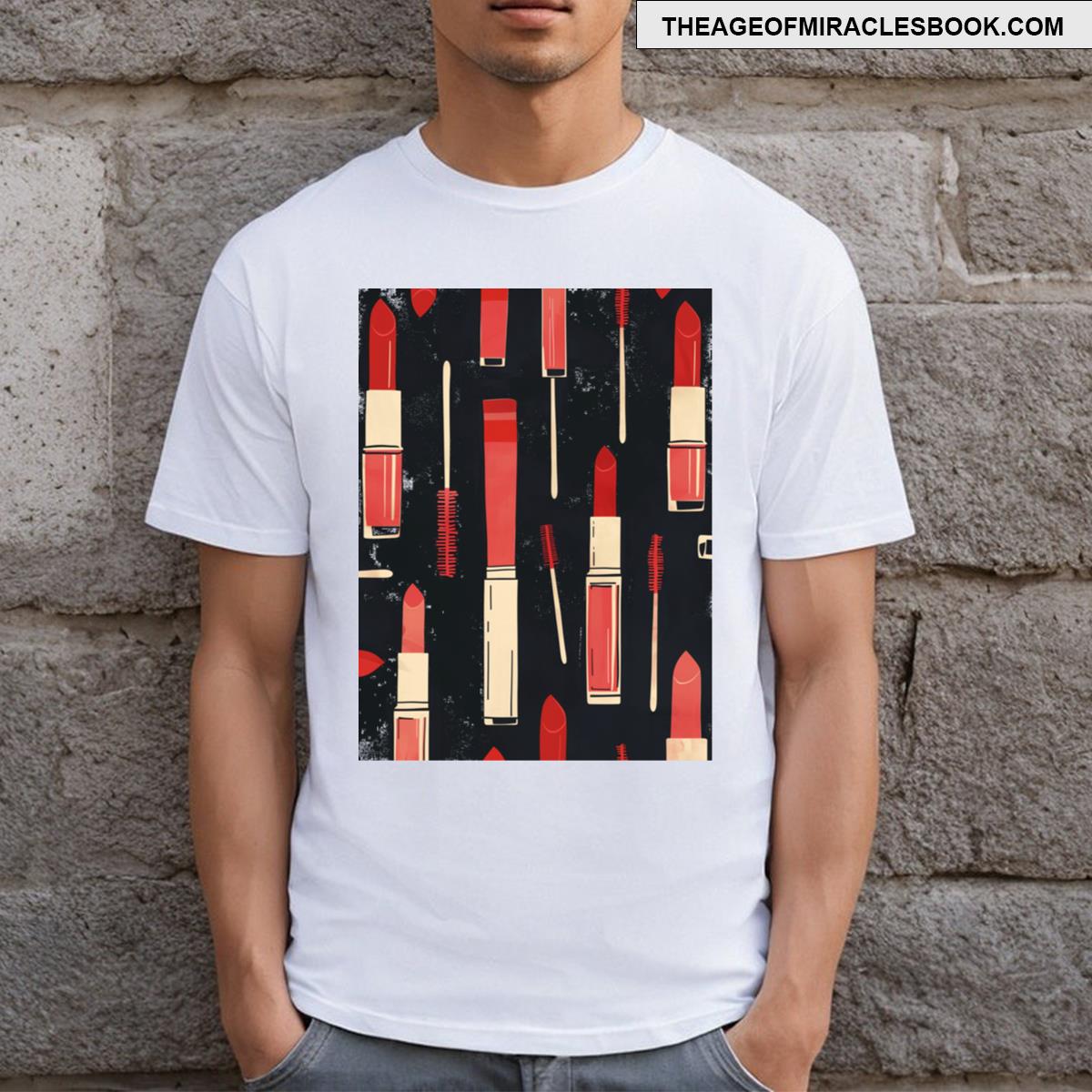 Lipstick Makeup Pattern T-shirt