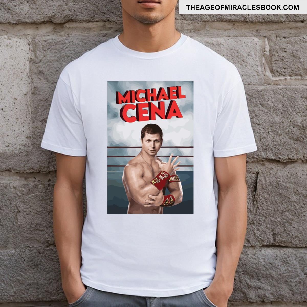 Michael Cena Poster Michael Cera And John Cena Morphed T-shirt