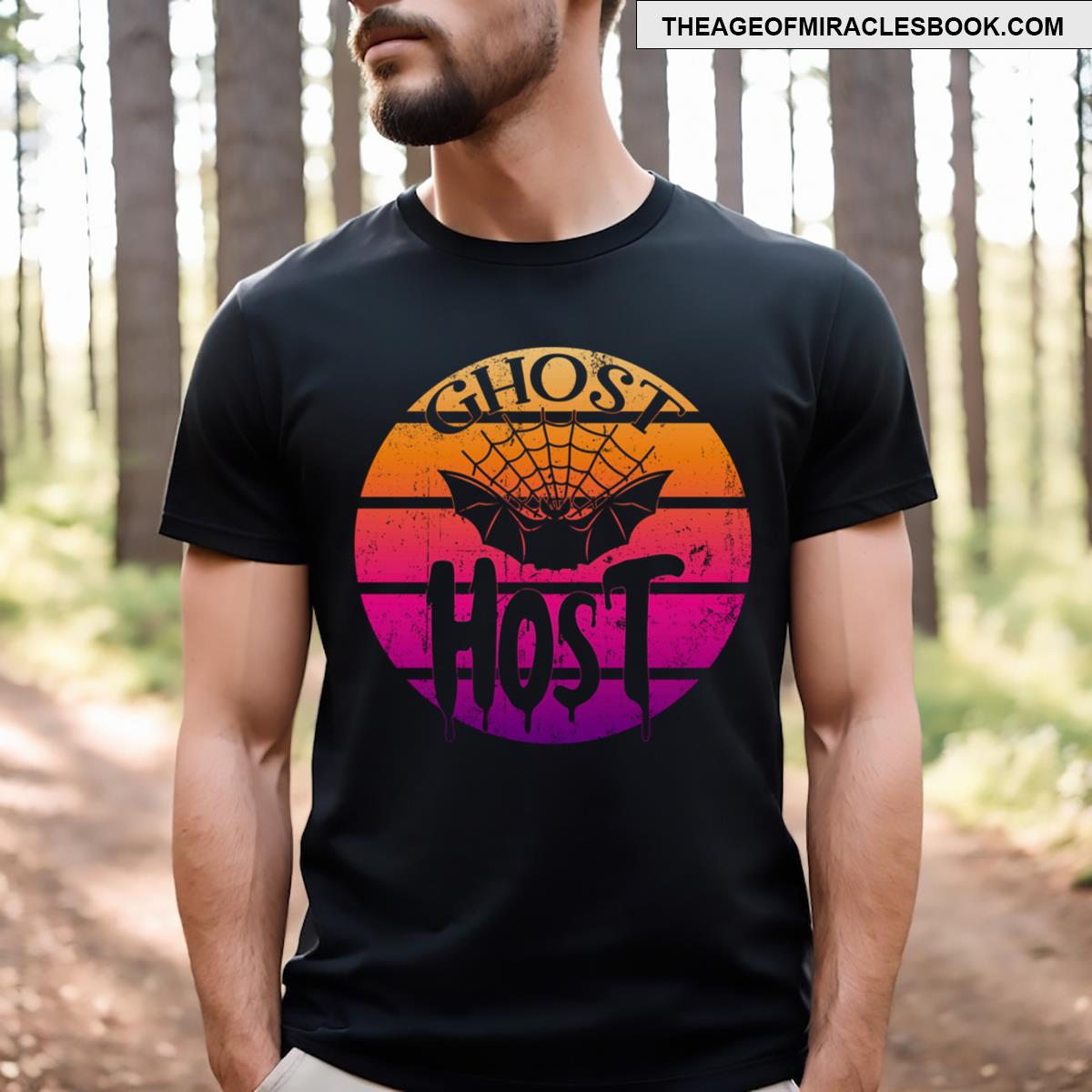 Vintage Ghost Host Halloween Fun Ghost Tee T-shirt