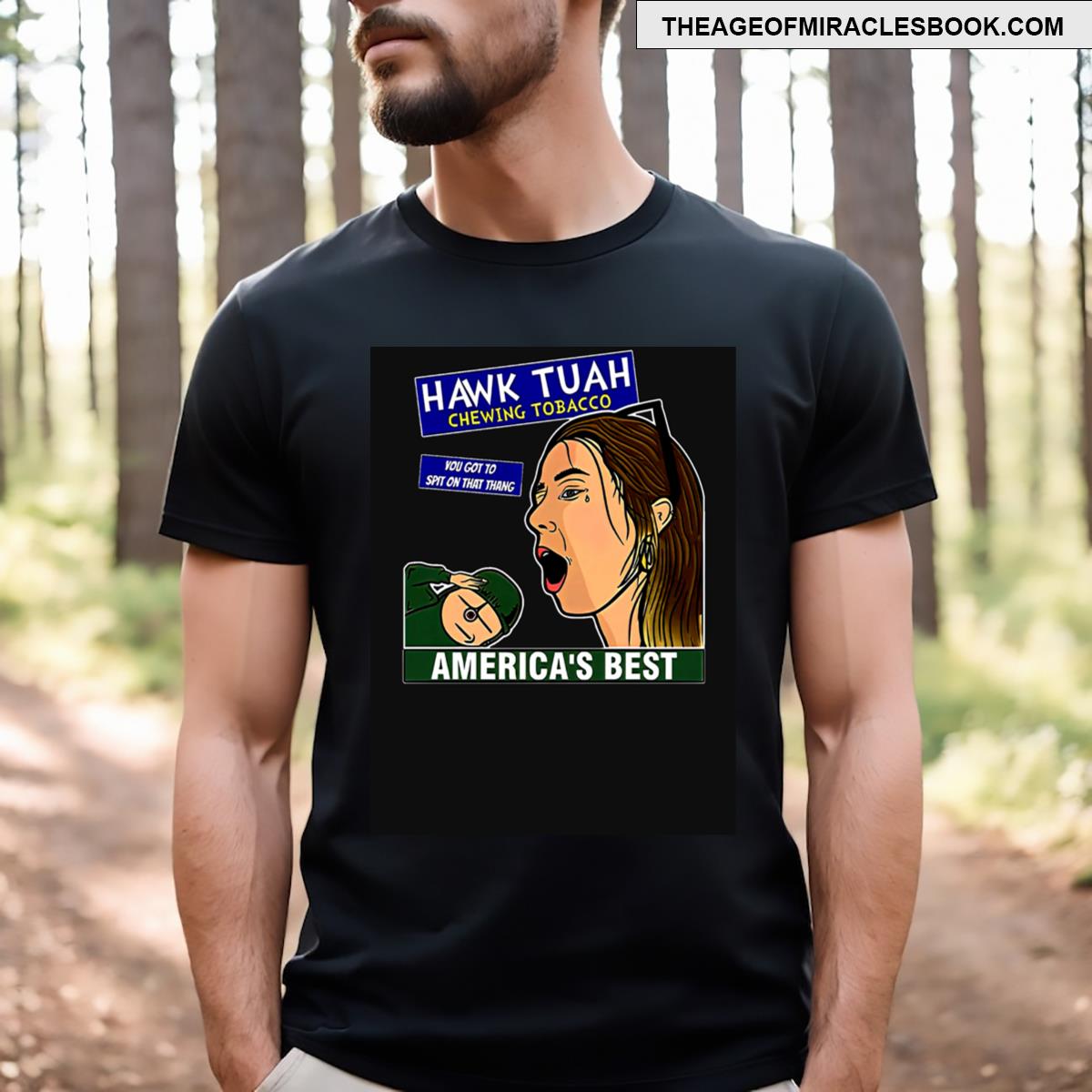 Hawk Tuah Meme Design T-shirt