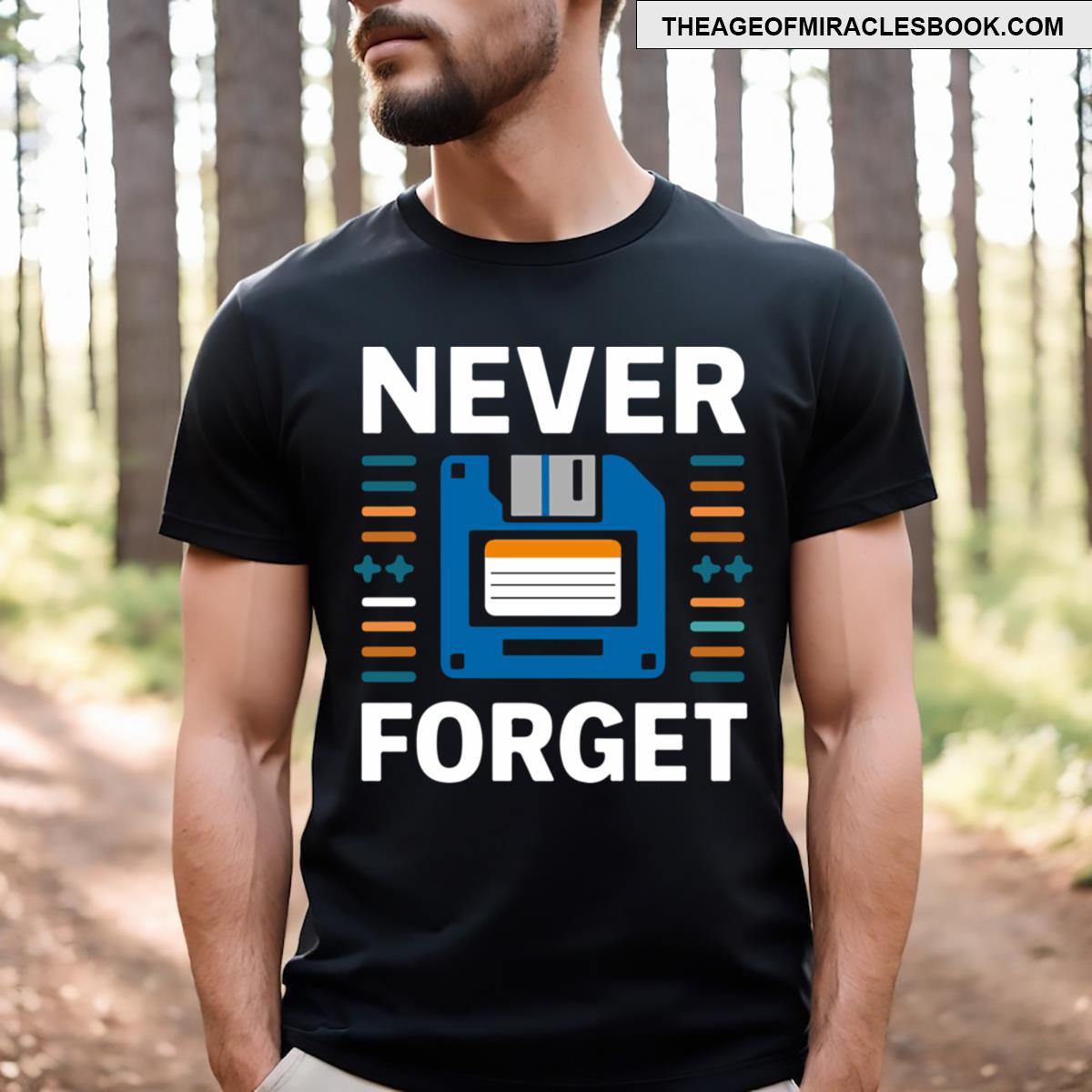 Never Forget Floppy Disk Tech Nerd T-shirt