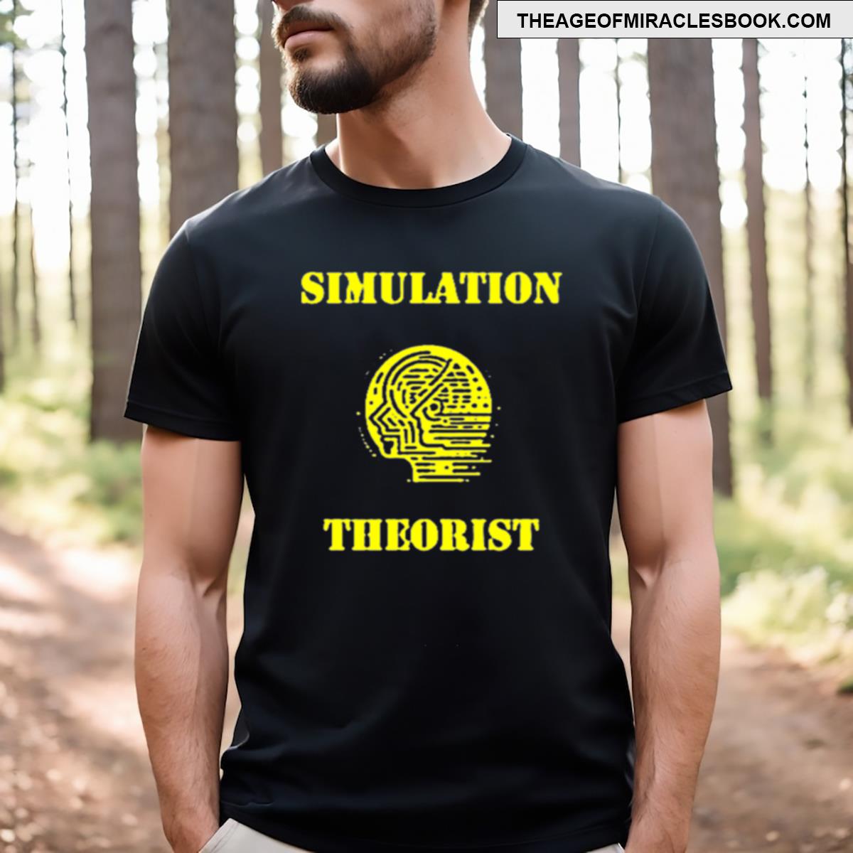 Simulation Theorist Logo Yellow Summer Vibe T-shirt