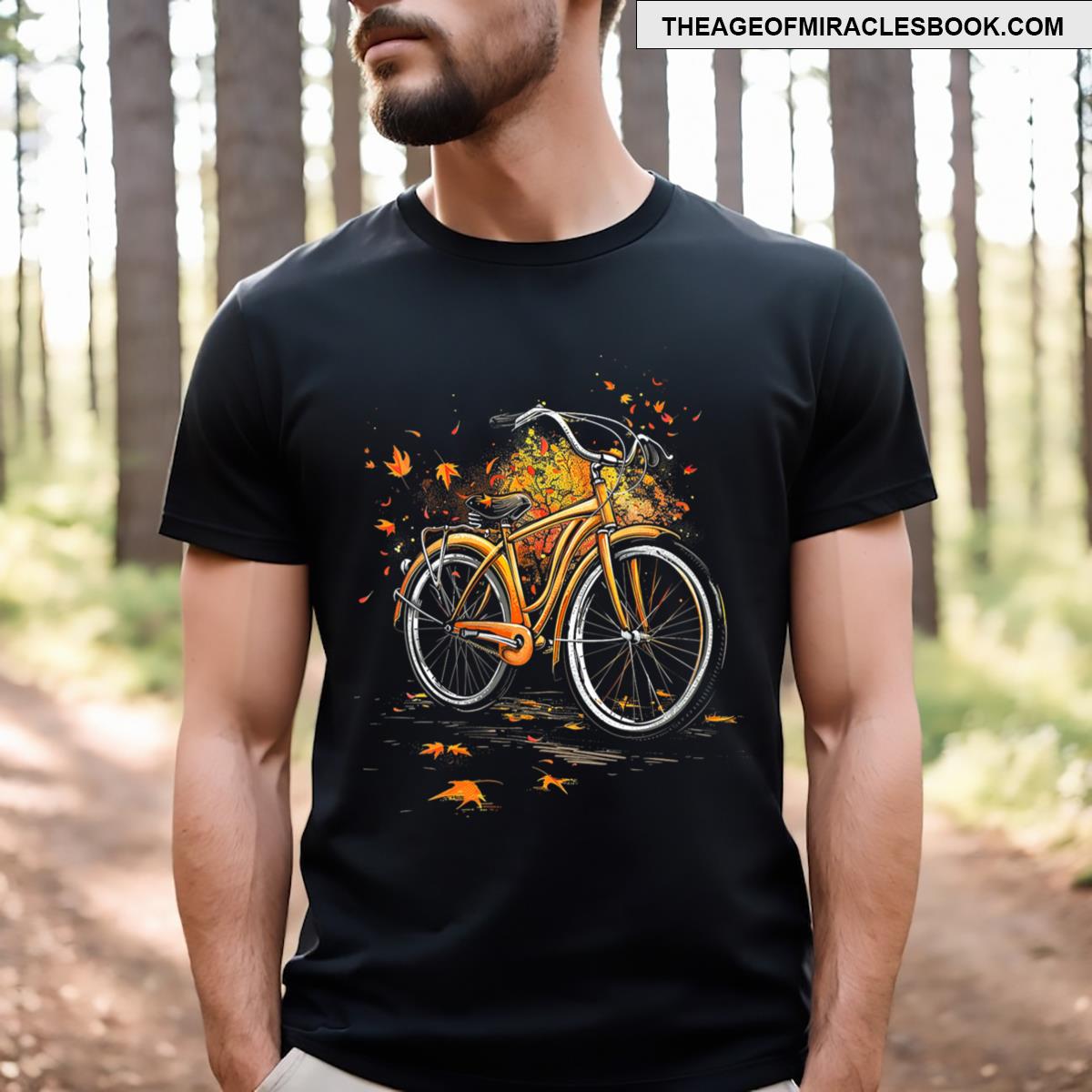 Womens Bicycle Cartoon Vector V Neck T-shirt