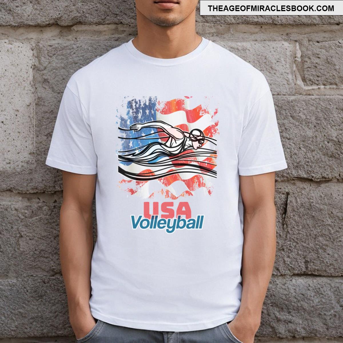 Usa Swimming Flag T-shirt