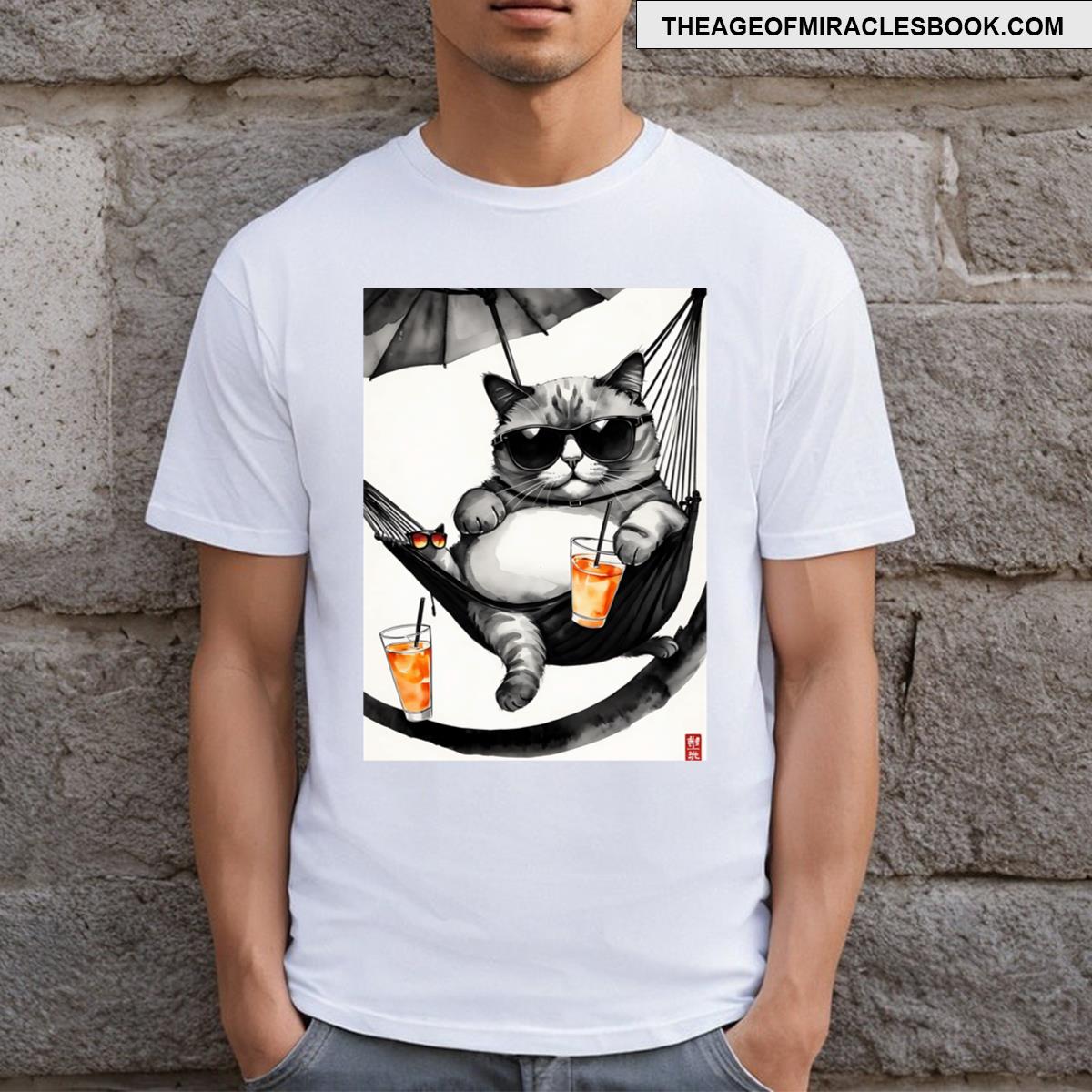 Boss Lazy Cat In A Hammock T-shirt