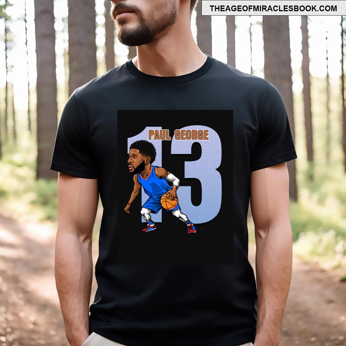 Paul George 13 Draw Chibi T-shirt