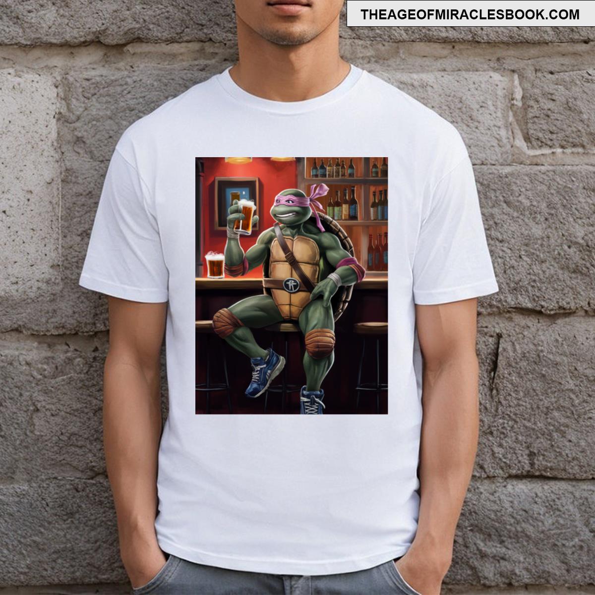 Relaxing Turtle Enjoying A Beer T-shirt