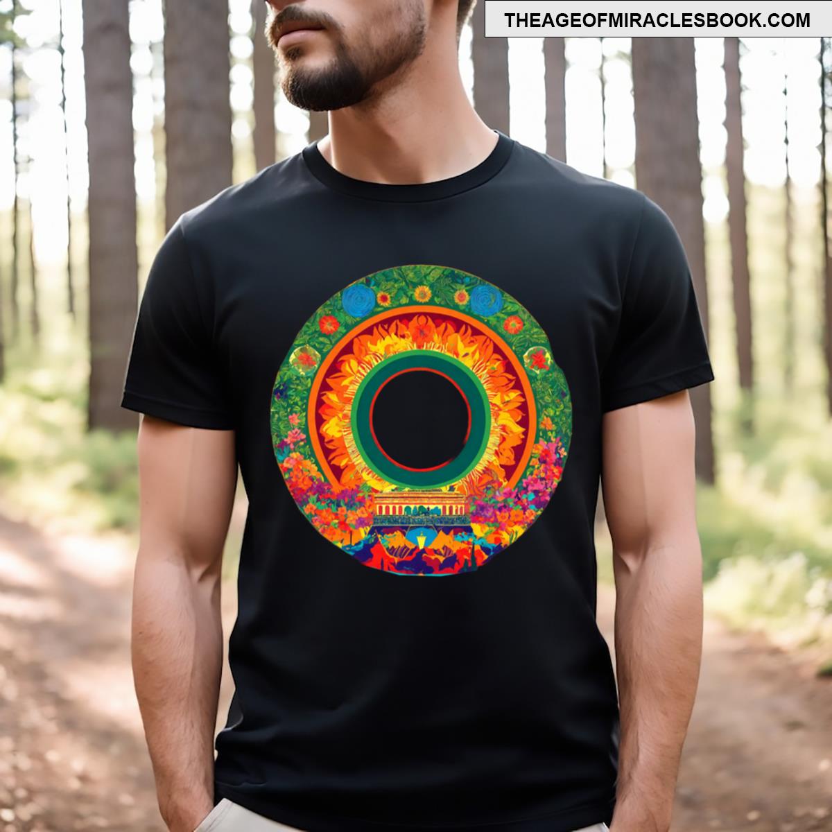 Circle Green Flower T-shirt