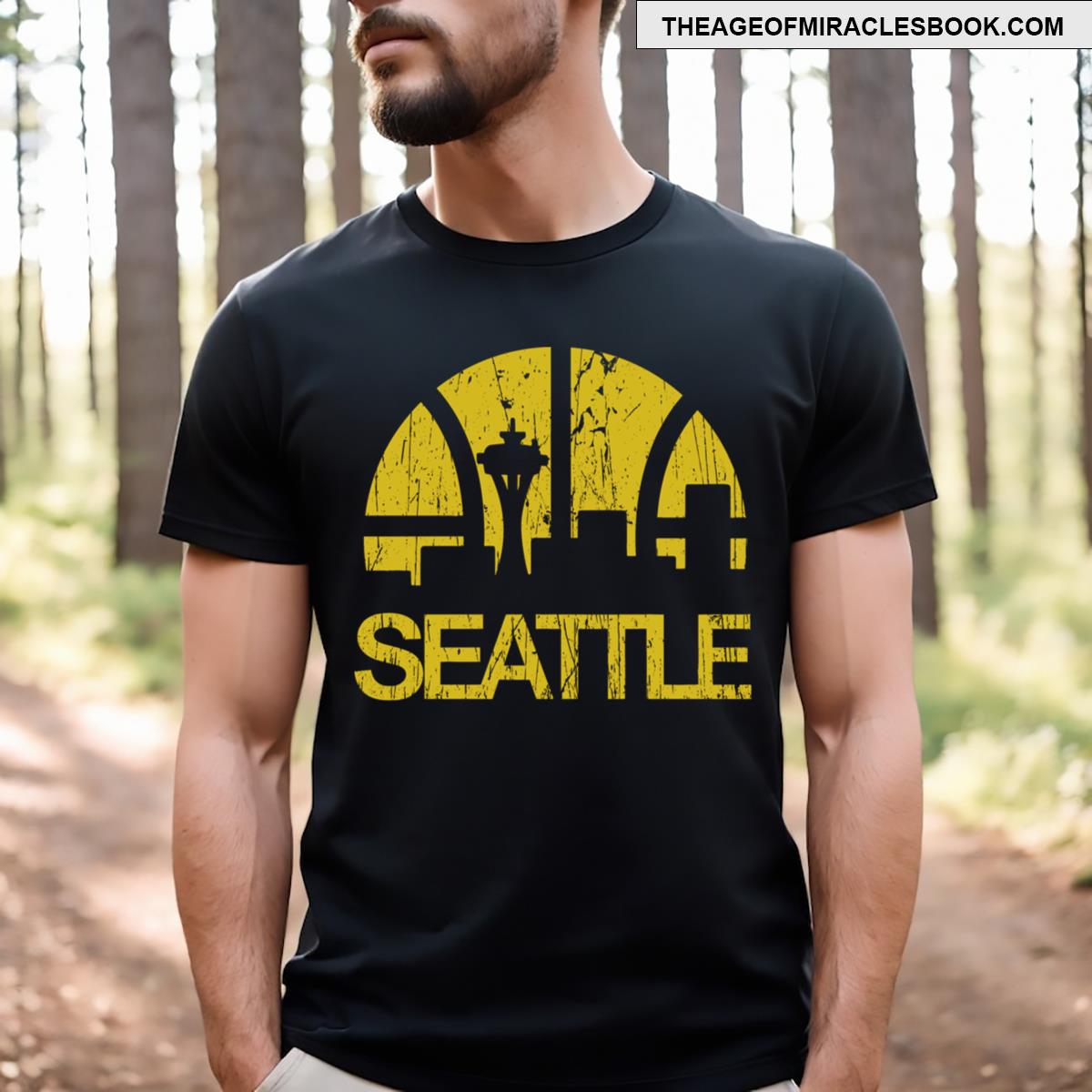 Defunct Seattle Supersonics Skyline T-shirt