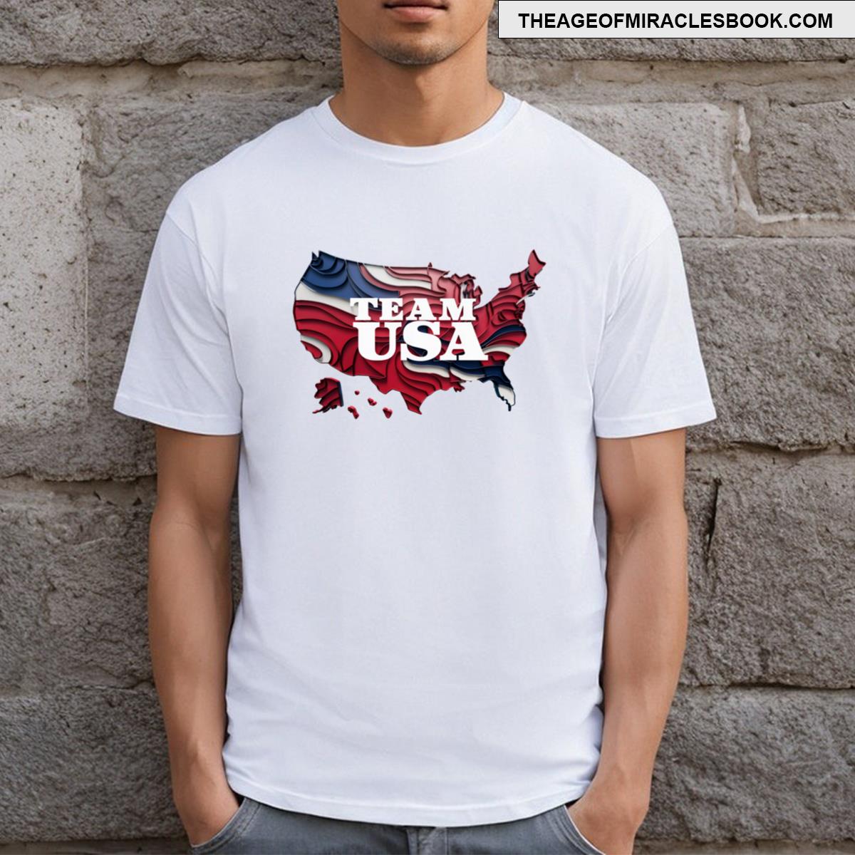 Team Usa Map T-shirt