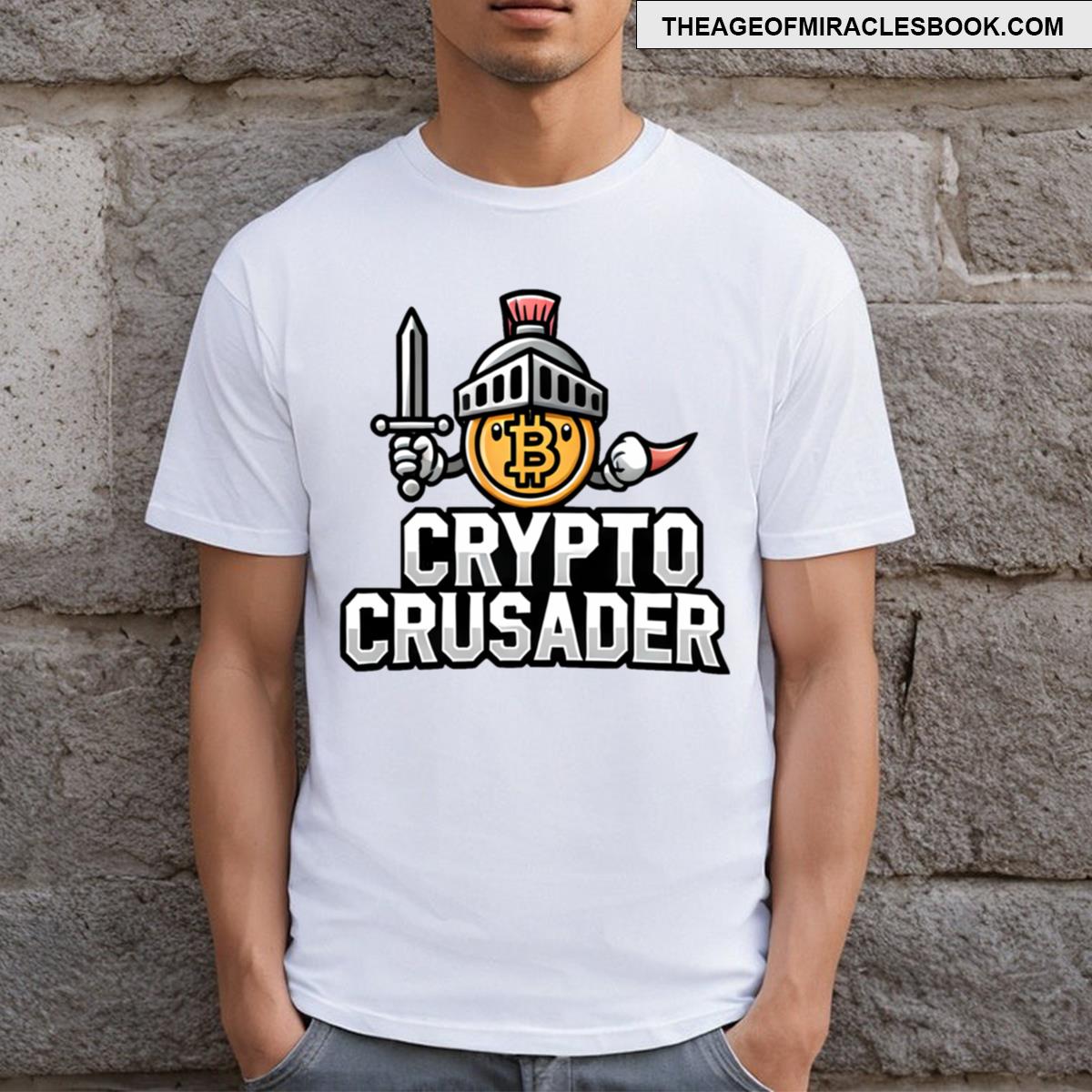 Crypto Crusader Bitcoin Design T-shirt