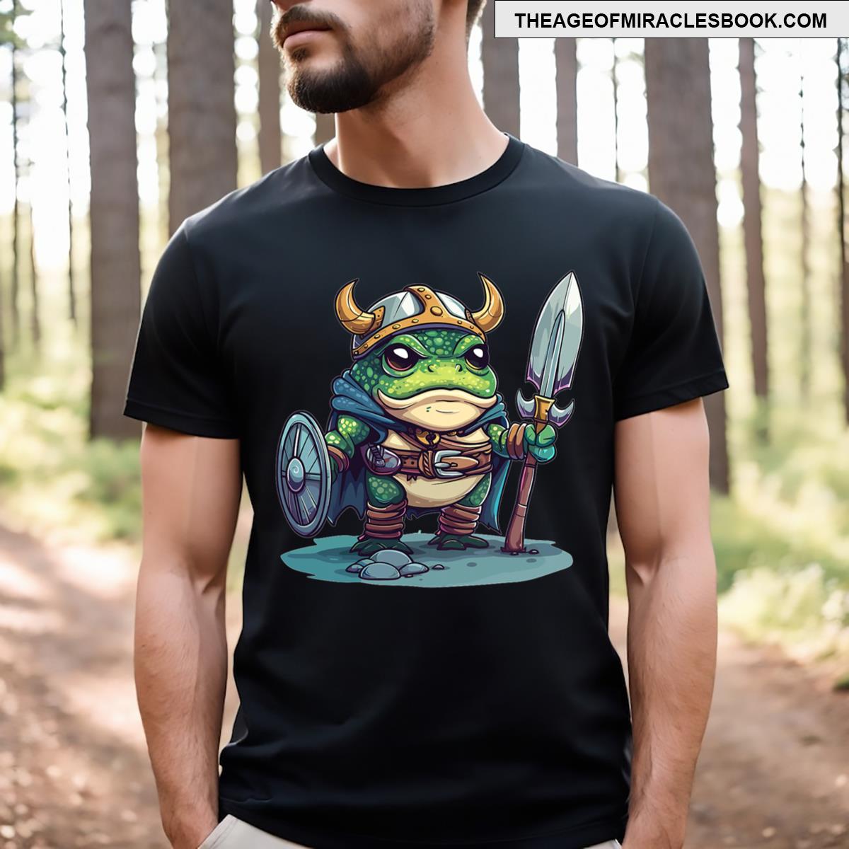 Cute Frog Viking T-shirt