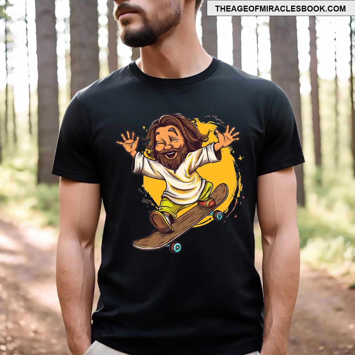 Cute Skateboarding Jesus T-shirt