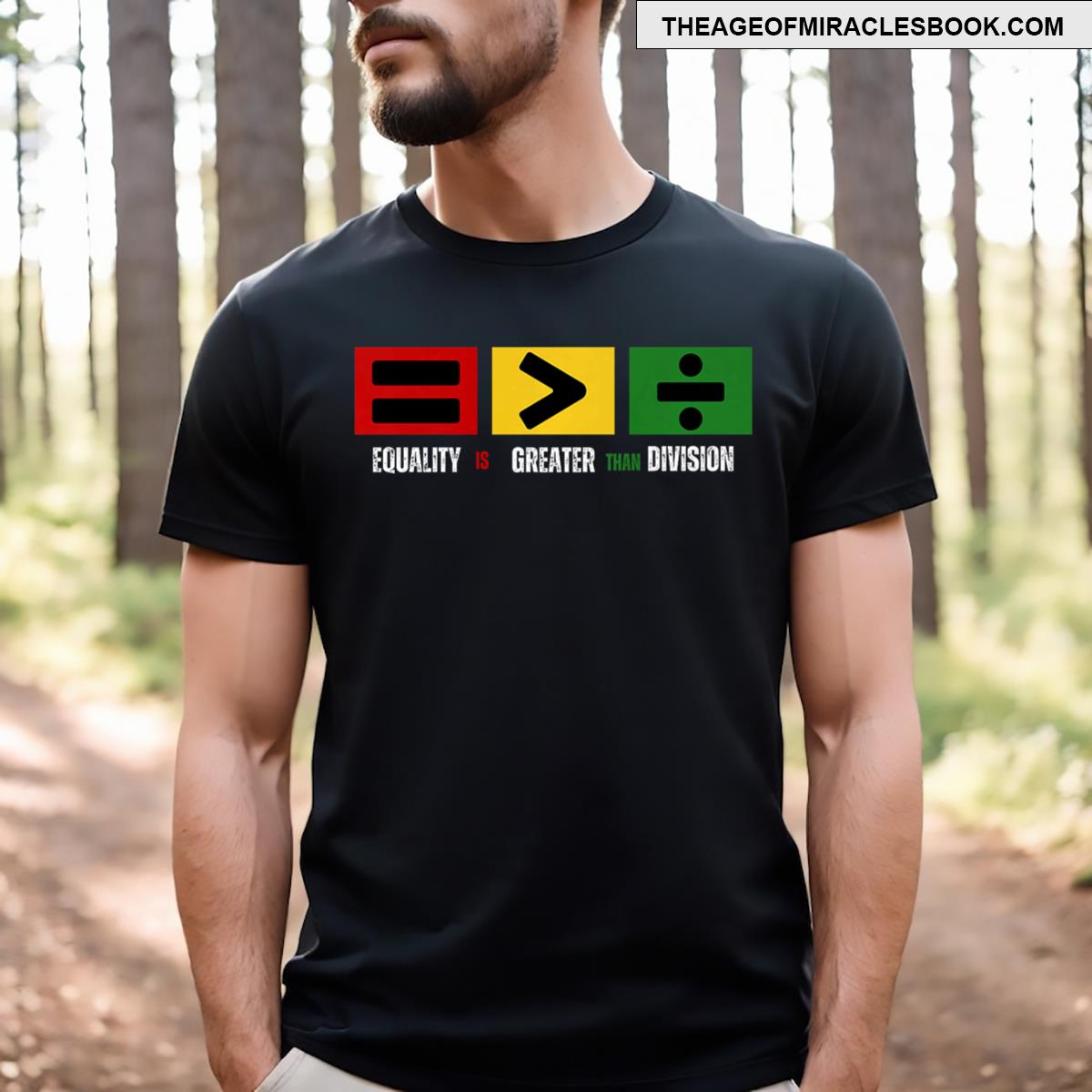 Juneteenth Equality Is Greater Than Division Afro Men T-shirt