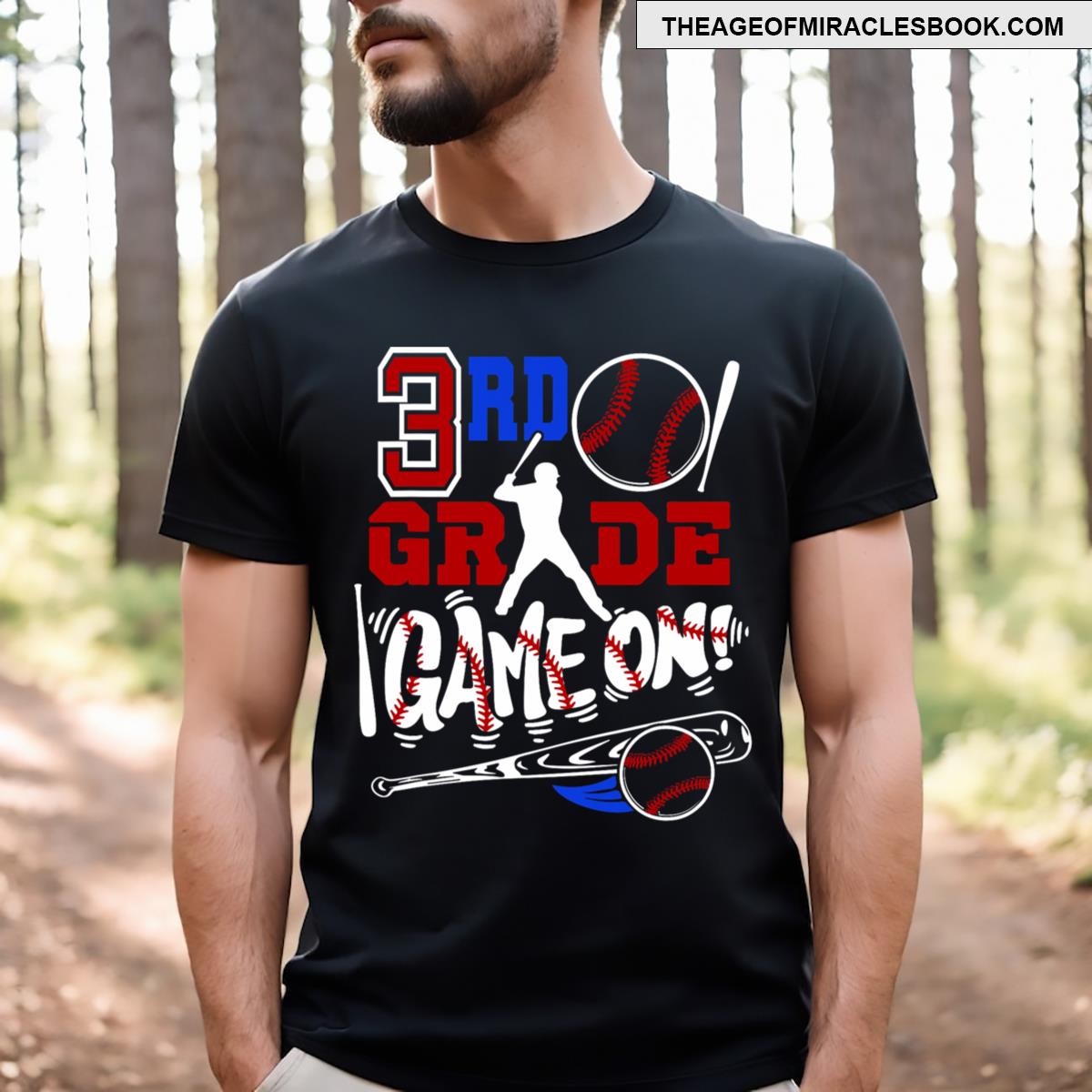 Funny Back To School Baseball Third Grade 3rd Grade Boys T-shirt