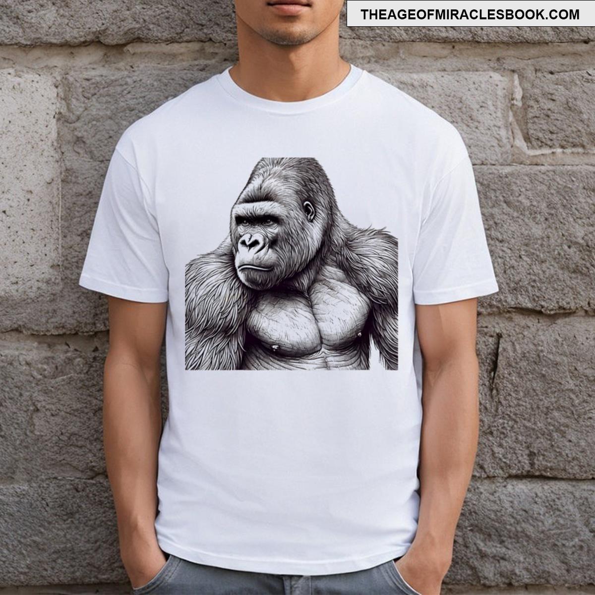 Line Art Gorilla T-shirt