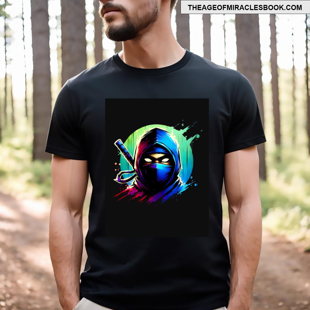 Neon Ninja Blacklight Warrior T-shirt