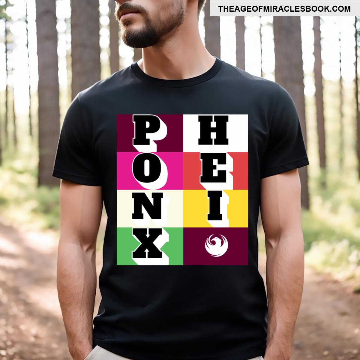 Phoenix Typography Design T-shirt