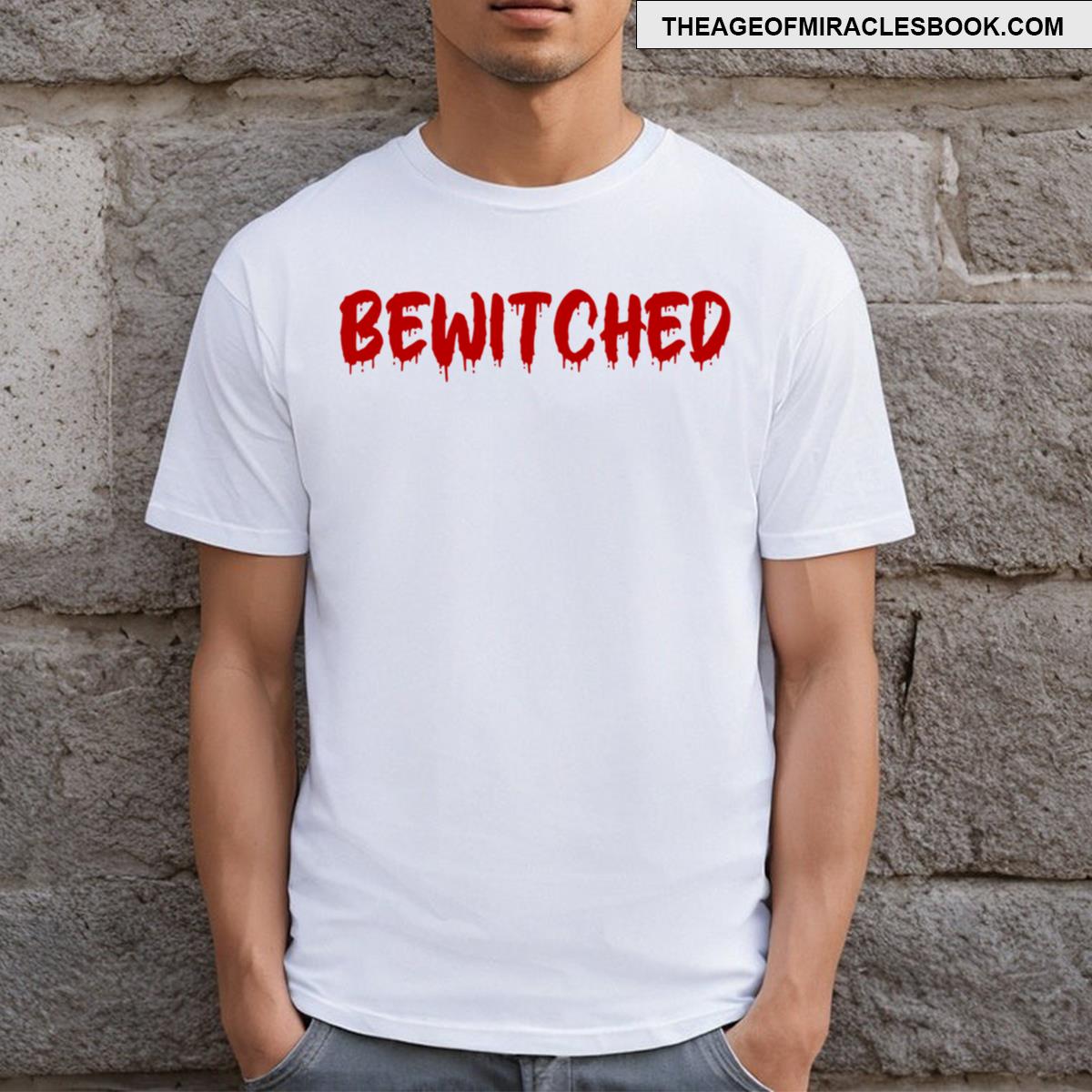 Red On White Bewitched Blood Drip T-shirt