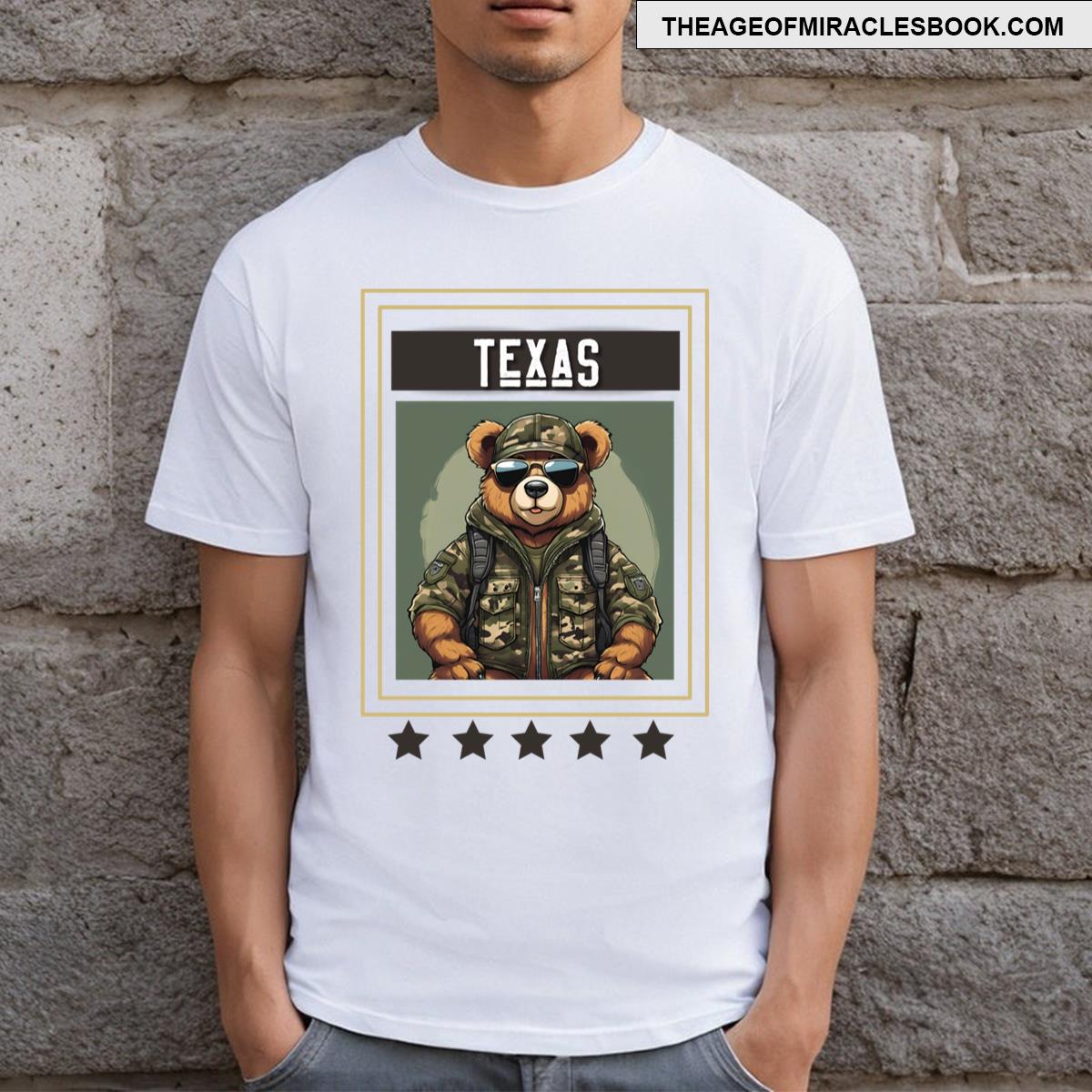 Texas Stars Camo Bear T-shirt