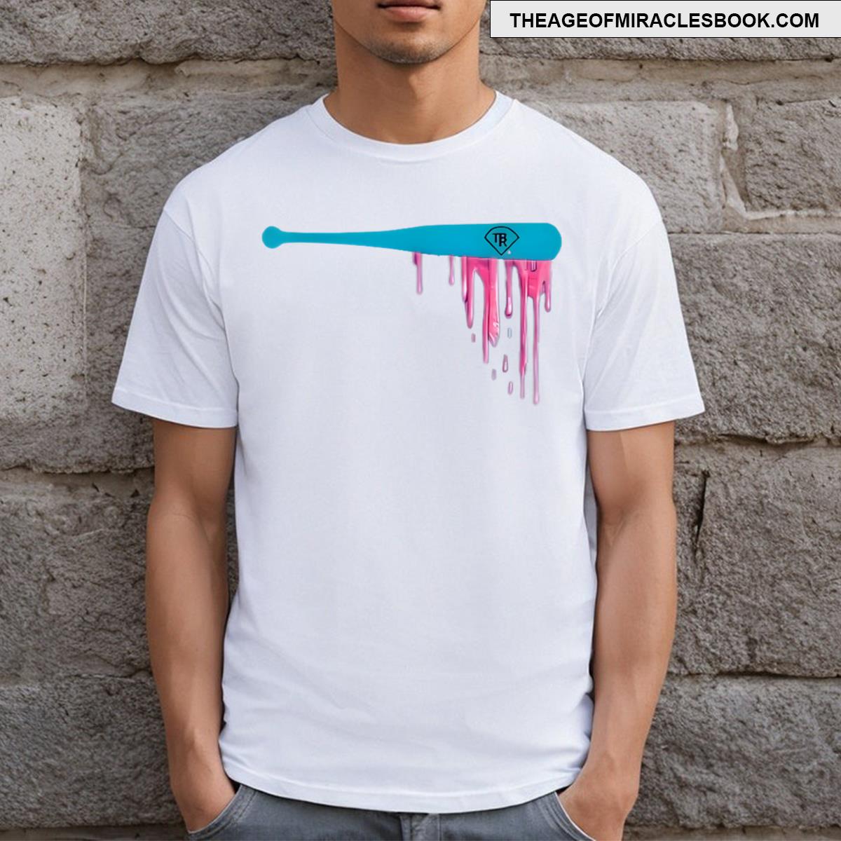 Baseball Bat With Sprinkles Drip Cool Design T-shirt