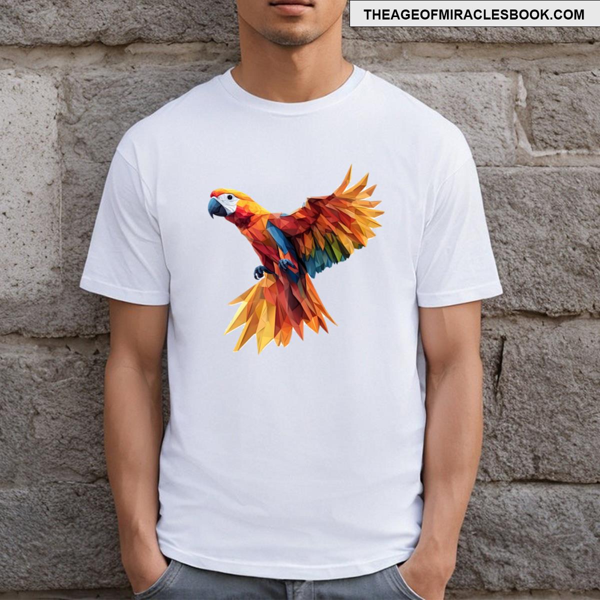 Macaw In Low Polygon T-shirt