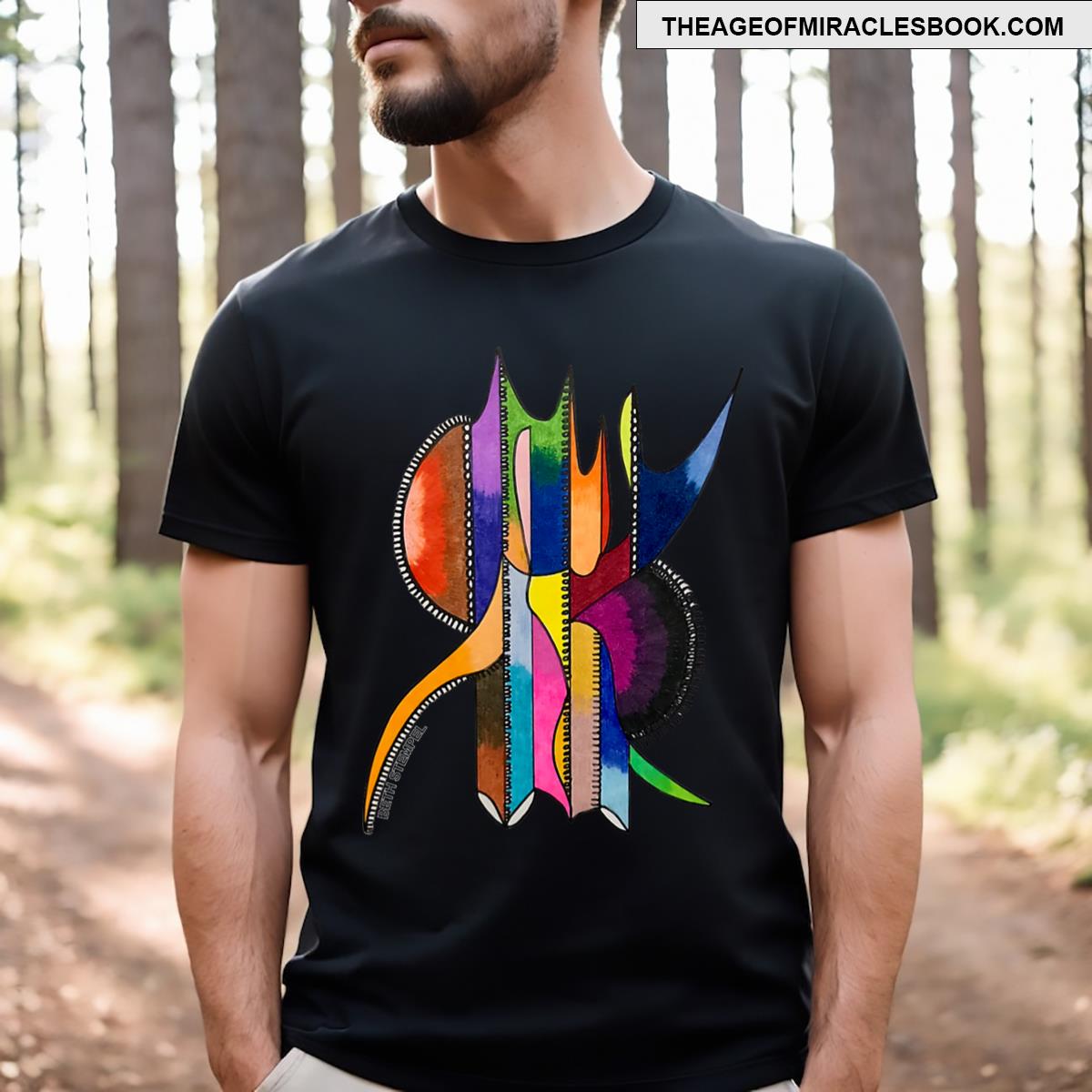 Art In Color Dynamic Geometric Design T-shirt