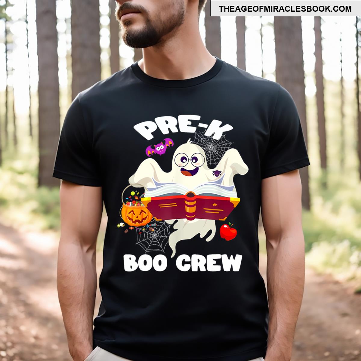 Pre K Boo Crew Cute Ghost Halloween T-shirt