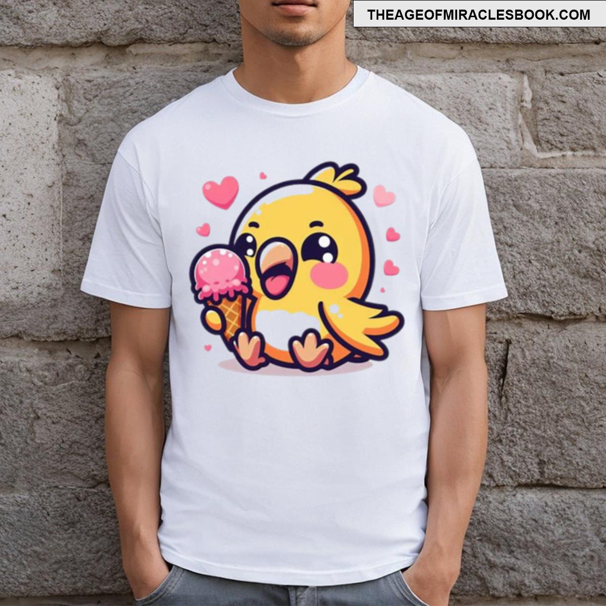 Parrot Eating Ice Cream T-shirt