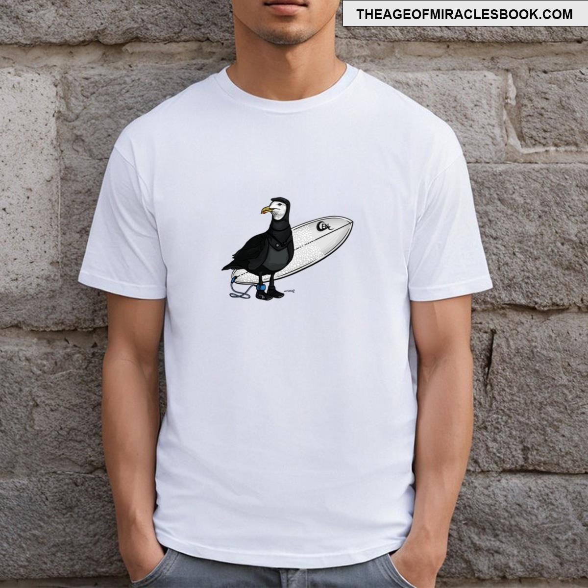 Winter Surfer Seagull T-shirt
