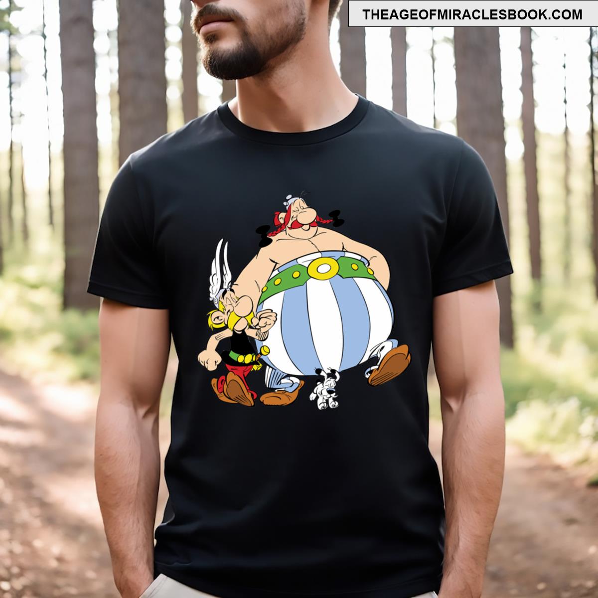 Asterix And Obelix Cartoon Design T-shirt