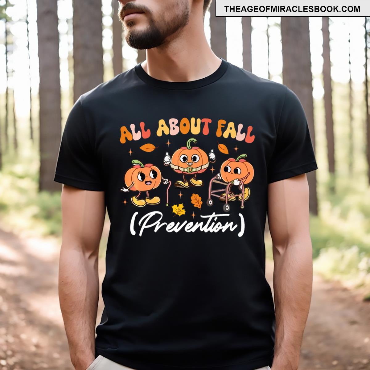 Retro I Love Fall Prevention Fall Occupational Therapy T-shirt