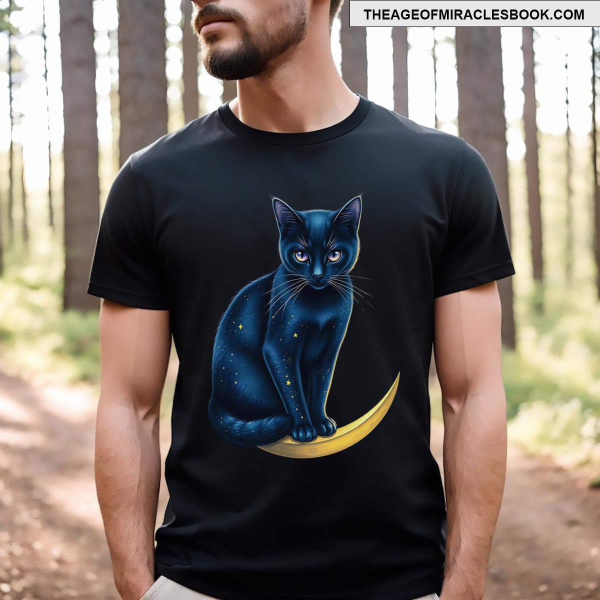 Starlit Cat Dreamer T-shirt
