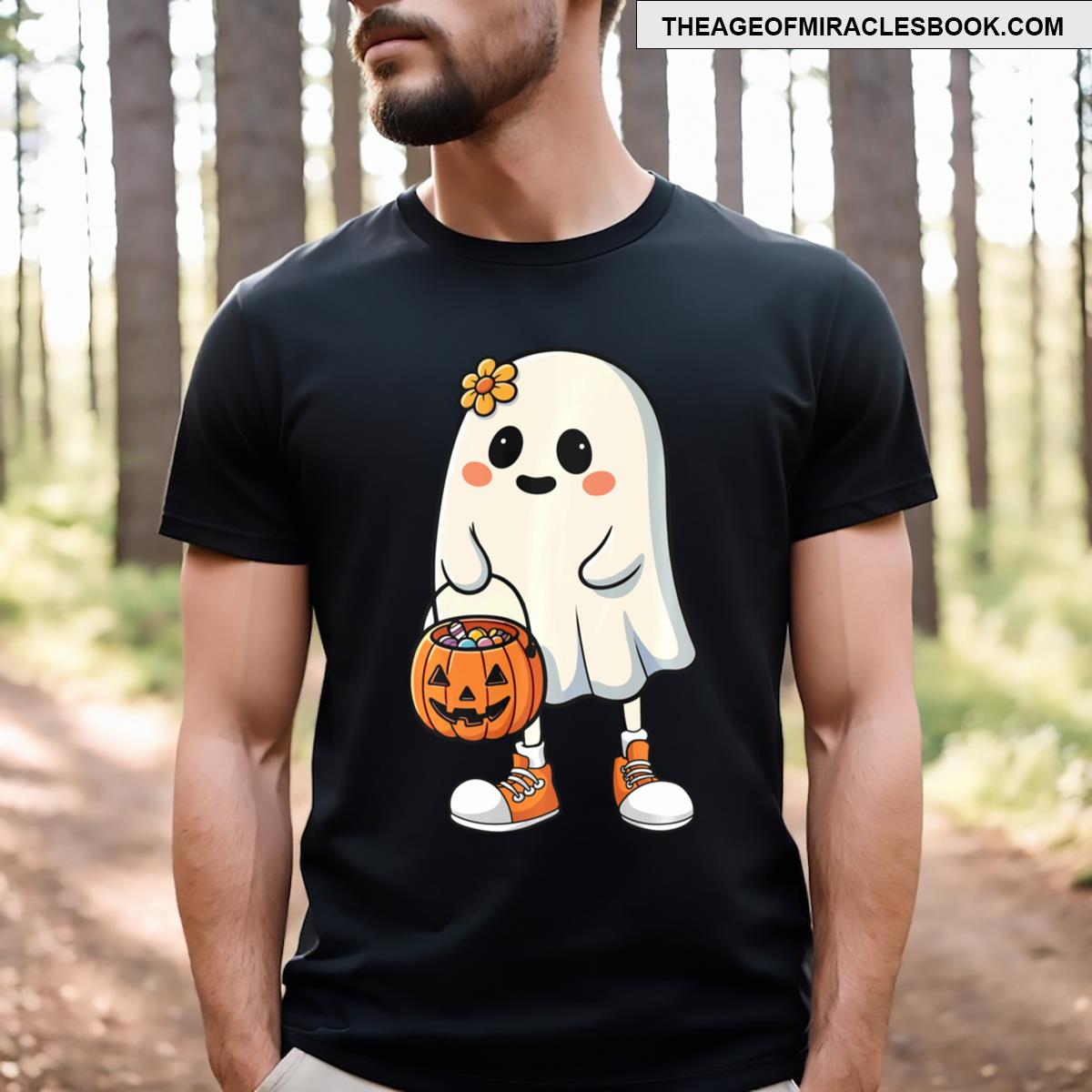 Cute Ghost Pumpkin Candy Halloween T-shirt